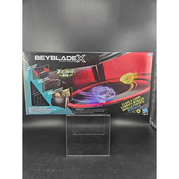 Beyblade X Clash & Carry Portable Beystadium With X-celerator Rail By Hasbro - Picture 1 of 8